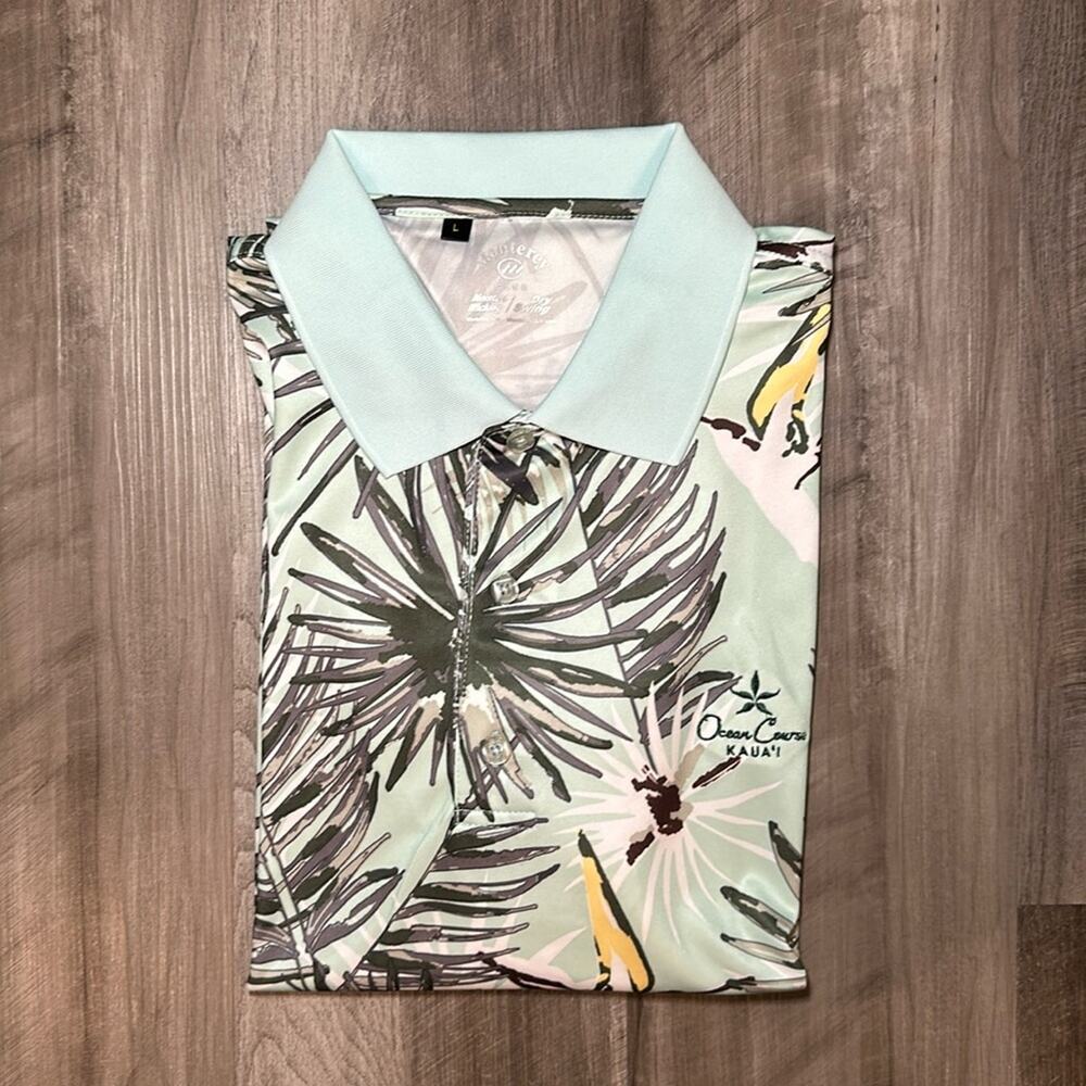 Kaua’i Ocean Course Monterey Club Dry Swing Hawaiian Polo - Large